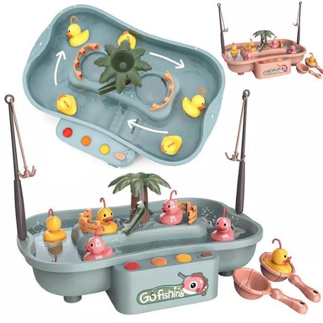 ★音楽と光で楽しむ★ アヒル釣りゲーム 水遊び 電池式 ブルー 他カラー有 < おもちゃ  ★音楽と光で楽しむ★ アヒル釣りゲーム 水遊び 電池式 ブルー 他カラー有 < おもちゃの