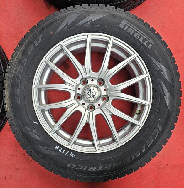 ZEPHYR社外アルミ17インチ 7J +48 114.3 スタッドレス ピレリ アイス4本セット 225/65R17 < 自動車/バイク ZEPHYR社外アルミ17インチ 7J +48 114.3 スタッドレス ピレリ アイス4本セット 225/65R17 < 自動車/バイク