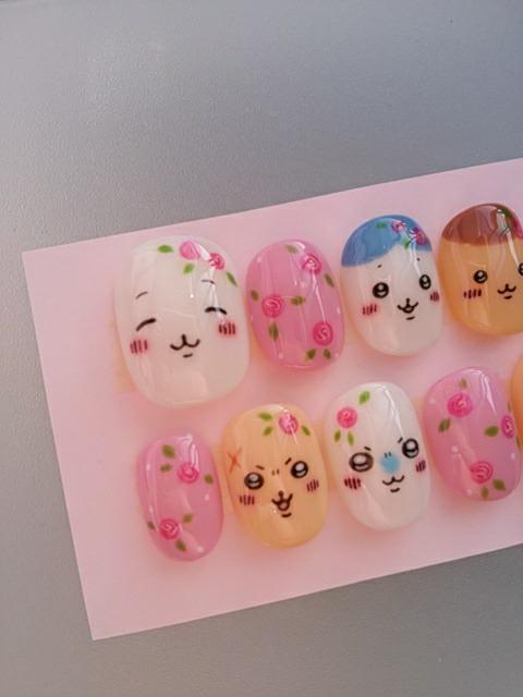 売り切り値下げ ジェルネイル アニマルフェイス&小花柄 ショート < 香水/コスメ/ネイル 売り切り値下げ ジェルネイル アニマルフェイス&小花柄 ショート < 香水/コスメ/ネイルの