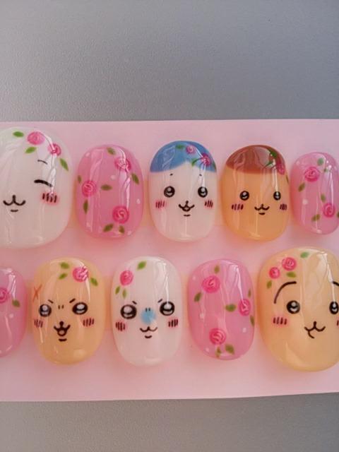 売り切り値下げ ジェルネイル アニマルフェイス&小花柄 ショート < 香水/コスメ/ネイル 売り切り値下げ ジェルネイル アニマルフェイス&小花柄 ショート < 香水/コスメ/ネイルの