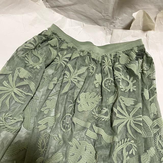 ロデオクラウンズ チュール 刺繍 スカート グリーン 系 F シアー メッシュ < ブランド ロデオクラウンズ チュール 刺繍 スカート グリーン 系 F シアー メッシュ < ブランドの