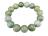 草緑色濃い目ひすい大玉約13mm本翡翠ジェダイト数珠ブレスレット