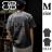 Mサイズ◆アメリカンレトロ 綿100% 浮世絵プリントTシャツ グレー エイトボアー◆k51