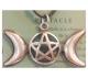AzureGreen:Triple Moon Pentagram pendant