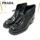 �ɔ��i PRADA �v���_ ���U�[ �V���[�g�u�[�c  35.5