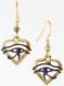 AzureGreen Eye of Horus Heart Earrings