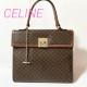 CELINE �}�J�_�� �t�����g�����O���� ���B���e�[�W �Z���[�k PVC ���U�[ �n���h�o�b�O �u���E��