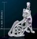 Nebula: Cat Celtic Knotwork Pendant
