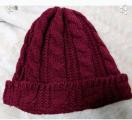 ワインレッド ニット帽
