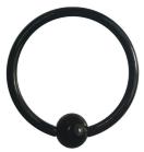 ステンレスボディピアス 18G 内径10mm ボール3mm ブラック シンプル 耳 口 眉 軟骨 ヘリックス トラガス 黒 定番