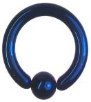 ステンレスボディピアス 8G 内径14mm ボール6mm ブルー シンプル 耳 口 眉 軟骨 ヘリックス トラガス 青