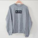 KITH Box Logo Crewneck Heather Grey yMz