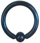 ステンレスボディピアス 12G 内径16mm ボール4mm ブルー シンプル 耳 口 眉 軟骨 ヘリックス トラガス 定番 青