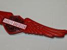 ●HARLEY-DAVIDSONハーレーダビットソンMOTOECYCLES メタル製 エンブレム デカール RED!