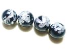 天然石★オニキス 四神(銀彫り)12mm 天然石★オニキス 四神(銀彫り)12mm
