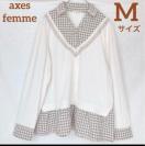 axes femme アクシーズ モード系 チェック トップス カットソー M N2m