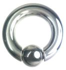 ステンレスボディピアス 2G 内径16mm スプリングボール10mm シンプル 耳 口 眉 軟骨 ヘリックス トラガス シルバー