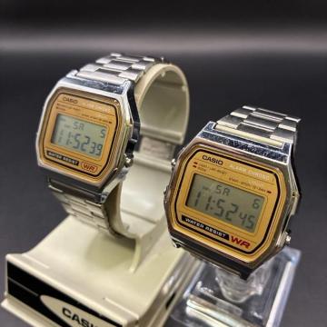 ���� CASIO �J�V�I �f�W�^���r���v A158WE 2�{�Z�b�g