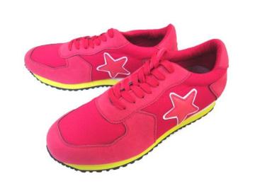 1円~C055新品Conlar Eve軽量ローカット/レースアップスニーカーS⇒25aRED♂