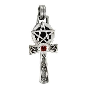 MM: Celtic Knot Pentacle Ankh Amethyst