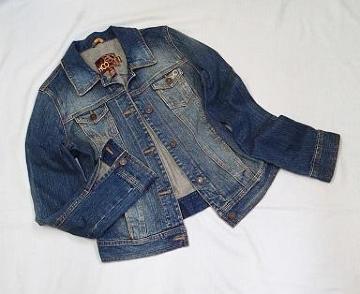 ◆HCO Hollister ホリスター/デニム ジャケット Gジャン ロゴマーク刺繍入り/サイズM