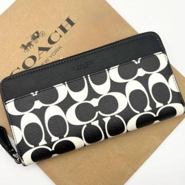 �V�iCOACH�@�V�O�l�`���[�A�R�[�f�B�I���W�b�v�A���E���h�E�H���b�g�@�����z�@BLACK&WHITE