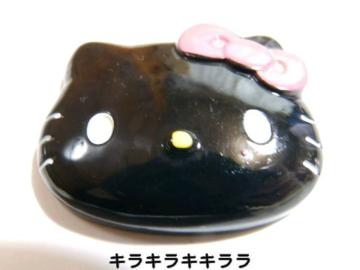 《New》デコパーツ★ブラック・フェイス型*キティちゃん