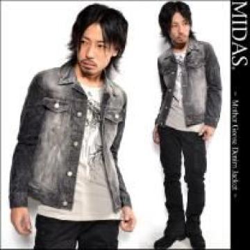 【MIDAS】《New》マザーグース★デニムジャケット(Gジャン)<ブラックL>