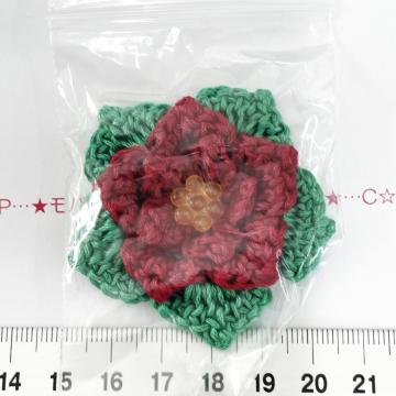 3*ハンドメイド♪ポインセチア風モチーフ 14