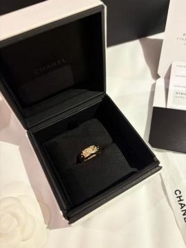 CHANEL �R�R�N���b�V�� �����O �~�f�B�A�� �_�C�������h K18YG #52 J10864