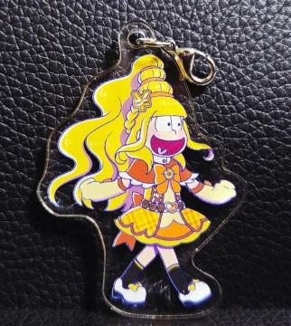 ☆送料無料☆おそ松さん☆へそくりウォーズ/アクリルチャーム☆十四松(魔法少女)☆新品☆