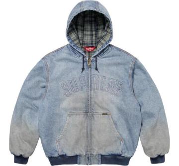 Supreme Reflective Arc Hooded Work Jacket Denim@L