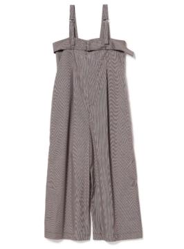 レディース チェック ワイド サロペット