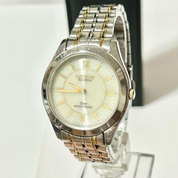 CITIZEN �V�`�Y�� �G�R�h���C�u �����Y �r���v �\�[���[ E030-L20646 �x�[�W�������� �V���o�[ �S�[���h
