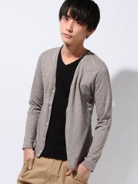 □nano・universe/ナノユニバース Vネック カーディガン/メンズ/M/グレー☆新品