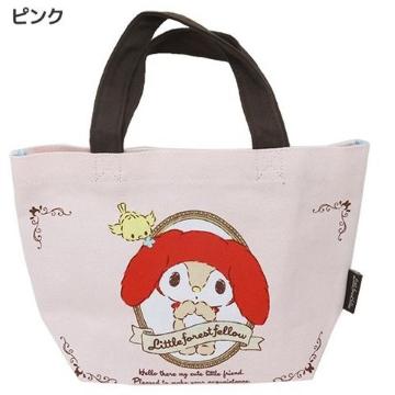 《New》リトルフォレストフェロォ/マイメロディ★ナチュラル・帆布*トートバッグ<ピンク>