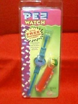 ☆PEZ☆ペッツウォッチ&ホイッスルペッツ&キャンディ付☆1997☆電池切れ☆未開封☆