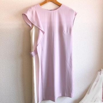 ◆marble ink/マーブルインク◆バイカラーミニワンピ★ピンク×ホワイト9AR*結婚式♪