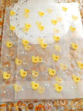 お裾分け☆ヒヨコ柄ラッピングバック2枚☆