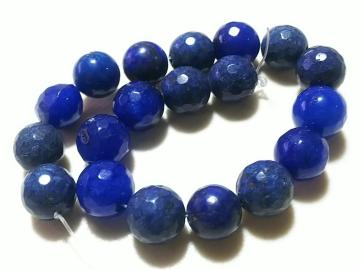 天然石★青瑪瑙 10mm128面カット 半連