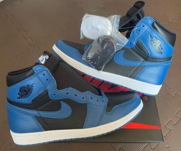 限定品 ナイキ エアジョーダン 1 レトロ ハイ OG "ダーク マリーナ ブルー" /ブラック-ホワイト 30cm 新品