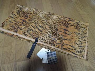 新品ロエンROENスカル豹柄ストールヒョウ