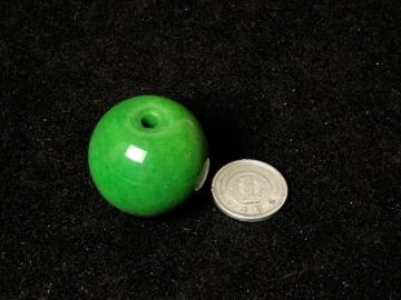 極美】天然 翡翠 大玉 約27mmオーバー 穴あき ビード パーツ 翡翠玉