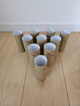 トイレットペーパーの芯(茶色×10本)
