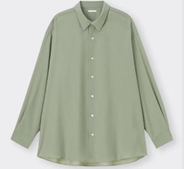 【ユニセックス】GU★シアー オーバーサイズ シャツ