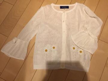 エムズグレイシーおリボン付薄手カーディガン美品送料込み