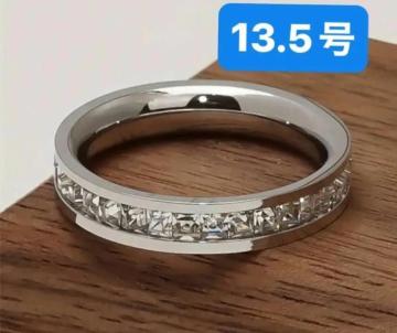 エターナルリング フルエタニティ シルバー ジルコニア レディース 人エダイヤ大ぶり 大粒人エダイヤ アクセサリーシンプル 13号