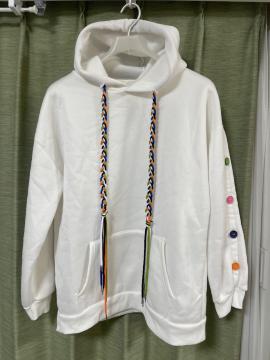 �J���t���҂ݕR�����{�^�� ���N�уz���C�g�p�[�J�[ �t�[�f�B �J�W���A��