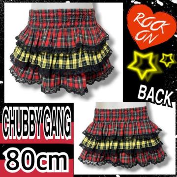�yCHUBBY GANG/80�z�`�F�b�N�������[�X�t3�i�t�����X�J�[�g��Y2K