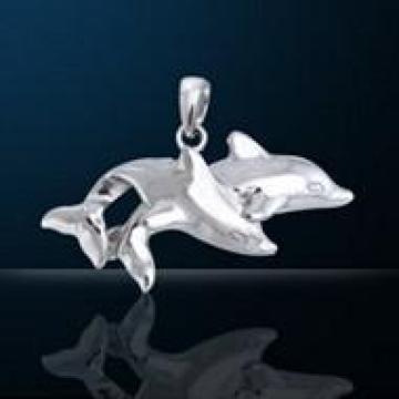 Nebula: Double Dolphins Pendant